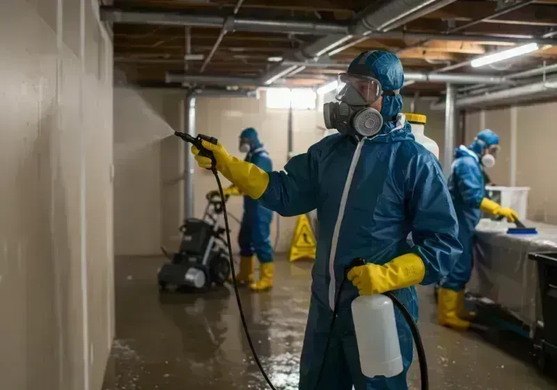 Basement Sanitization and Antimicrobial Treatment process in Chicago Loop, IL